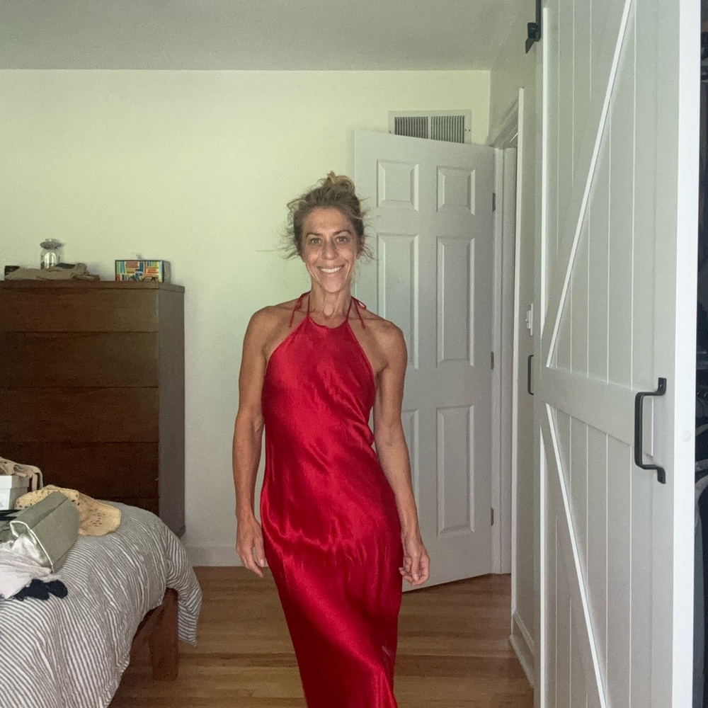 Aritzia  Red Halter Dress